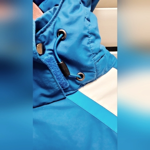Columbia Ski Waterproof Snow Jacket Active Sport Teal Blue White size XL - Picture 8 of 11